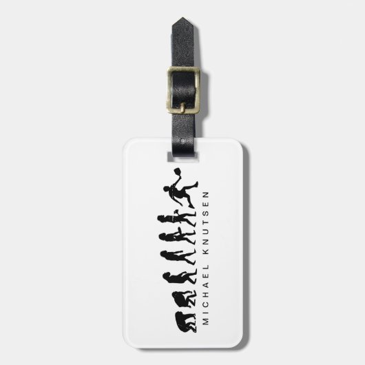 Funny Pickleball Evolution Personalisiert Gepäckanhänger (Vorderseite vertikal)