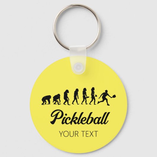 Funny Pickleball Evolution Personalisiert Schlüsselanhänger (Vorderseite)