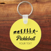 Funny Pickleball Evolution Personalisiert Schlüsselanhänger (Vorderseite)