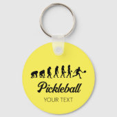 Funny Pickleball Evolution Personalisiert Schlüsselanhänger (Rückseite)