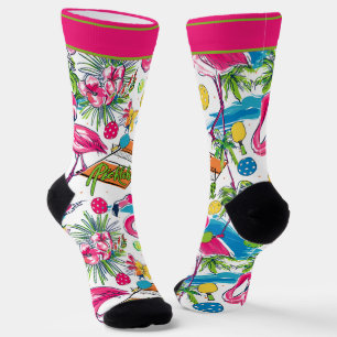 Funny Pickleball Flamingo Dinks Socks Socken
