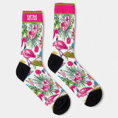 Funny Pickleball Flamingo Dinks Socks Socken (Rechts)