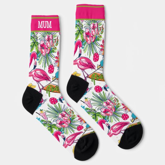 Funny Pickleball Flamingo Dinks Socks Socken (Rechts)