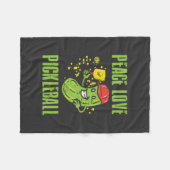 Funny Pickleball Fleecedecke (Vorderseite (Horizontal))