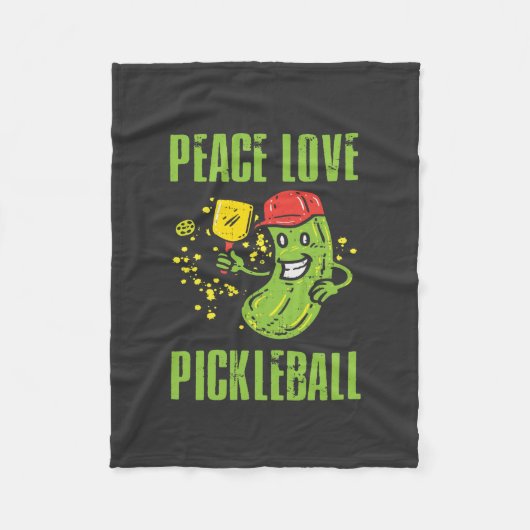 Funny Pickleball Fleecedecke (Vorderseite)
