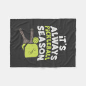 Funny Pickleball Fleecedecke (Vorderseite (Horizontal))