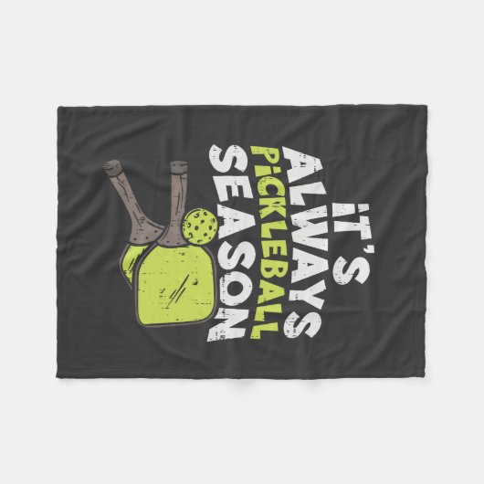 Funny Pickleball Fleecedecke (Vorderseite (Horizontal))
