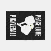 Funny Pickleball Fleecedecke (Vorderseite (Horizontal))