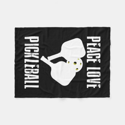 Funny Pickleball Fleecedecke (Vorderseite (Horizontal))