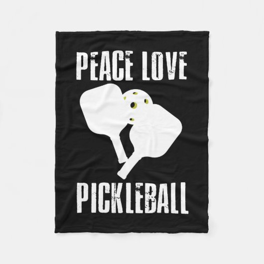 Funny Pickleball Fleecedecke (Vorderseite)