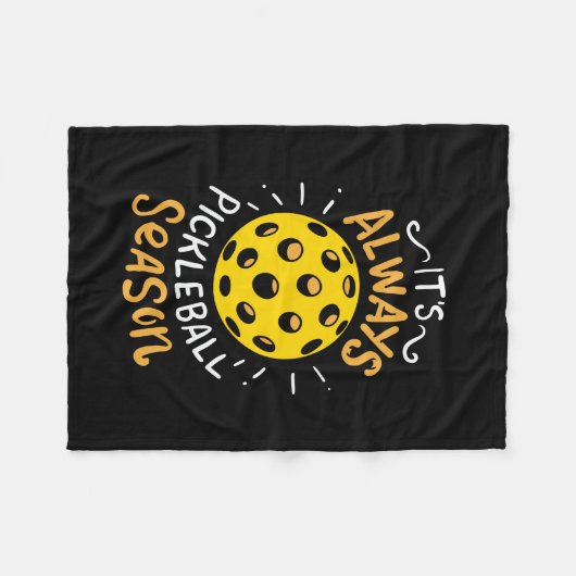 Funny Pickleball Fleecedecke (Vorderseite (Horizontal))