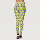 Funny Pickleball Gelber Ball und Blauer Sport Leggings (Rückseite)