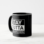 Funny pickleball Geschenk Bleibe außerhalb der Küc Tasse (Vorderseite Links)