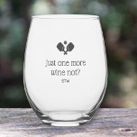 Funny Pickleball Geschenk ein weiteres Spiel, Wein Weinglas Ohne Stiel<br><div class="desc">Noch ein Spiel oder ein Glas Wein? Ein wunderschönes Weinglas mit gekreuzten Paddeln und Text, der lautet - nur noch ein Wein, nicht. Fügen Sie auch Ihr Monogramm oder Ihren Namen hinzu. Ändern Sie einfach den Text und die Farbe der Paddeln. Ein perfektes Geschenk für Freunde, Turnierpartner, Coach oder alle,...</div>