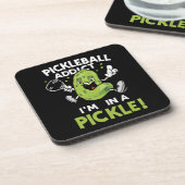 Funny-Pickleball Getränkeuntersetzer (Linke Seite)