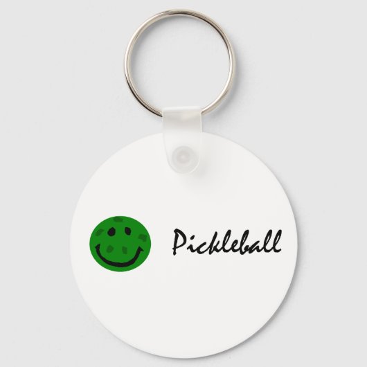 Funny Pickleball Green Face Schlüsselanhänger (Vorderseite)
