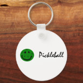 Funny Pickleball Green Face Schlüsselanhänger (Vorderseite)