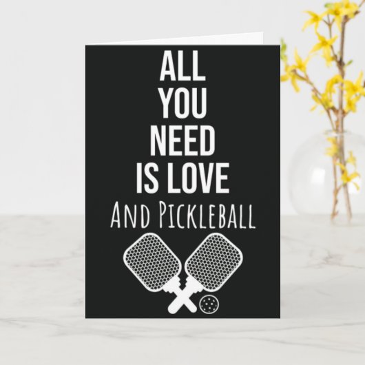 Funny Pickleball Grußkarte für Spieler oder Lover Karte (Gelbe Blume)