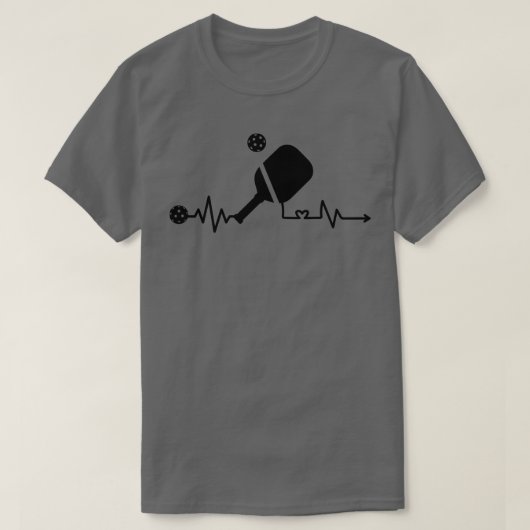 Funny Pickleball Heartbeat T-Shirt (Design vorne)