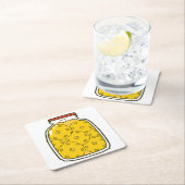 Funny Pickleball Jar Rechteckiger Pappuntersetzer (Vor Ort)