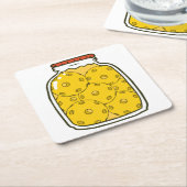 Funny Pickleball Jar Rechteckiger Pappuntersetzer (angewinkelt)