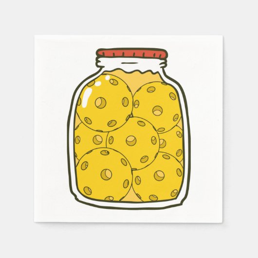 Funny Pickleball Jar Serviette (Vorderseite)