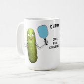 Funny Pickleball Kaffeetasse (Vorderseite Links)
