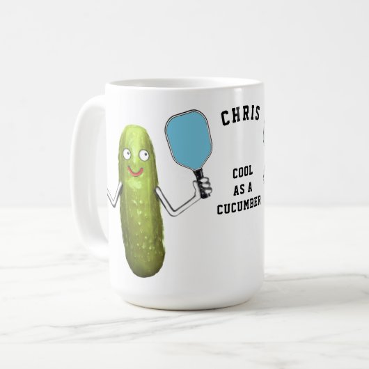 Funny Pickleball Kaffeetasse (Vorderseite Links)