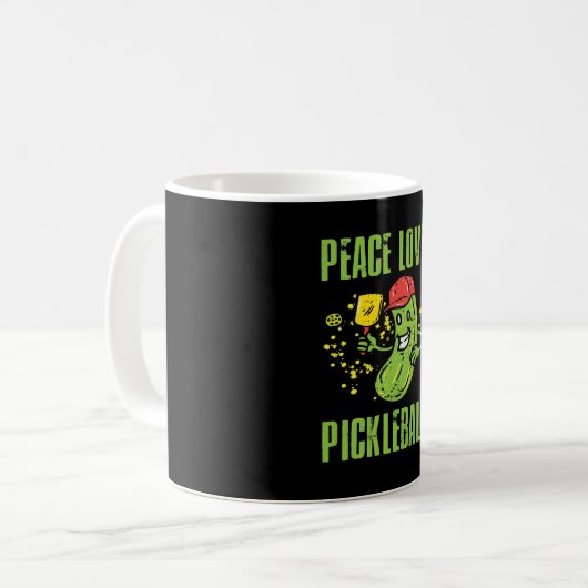 Funny Pickleball Kaffeetasse (Vorderseite Links)