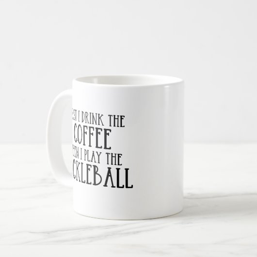 Funny Pickleball Kaffeetasse (Vorderseite Links)