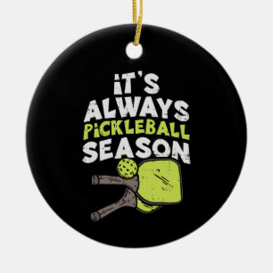 Funny Pickleball Keramik Ornament