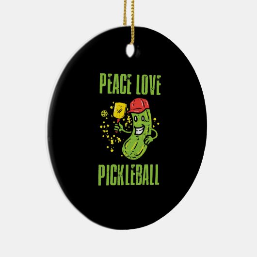 Funny Pickleball Keramik Ornament (Rechts)