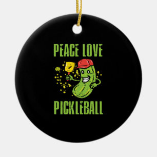 Funny Pickleball Keramik Ornament