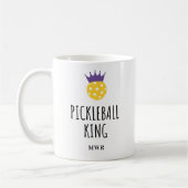 Funny Pickleball King, benutzerdefinierter Text fü Kaffeetasse (Links)