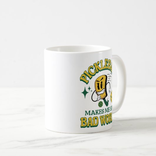 Funny Pickleball lässt mich schlechte Worte zum Pa Kaffeetasse (VorderseiteRechts)