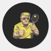 Funny Pickleball liebt Grafik Pickle Ball Men Runder Aufkleber (Vorderseite)