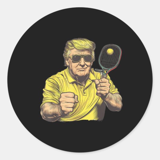 Funny Pickleball liebt Grafik Pickle Ball Men Runder Aufkleber (Vorderseite)