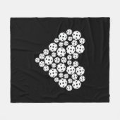 Funny Pickleball Love Heart Shape Valentine Fleecedecke (Vorderseite (Horizontal))