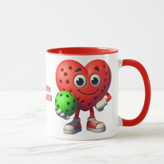 Funny Pickleball Lover Happy Couple Valentine Day Tasse (Rechts)