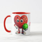 Funny Pickleball Lover Happy Couple Valentine Day Tasse (Links)