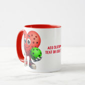 Funny Pickleball Lover Happy Couple Valentine Day Tasse (Vorderseite Links)