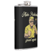 Funny Pickleball Lovers Graphics Pickle Ball Flachmann (Rechts)