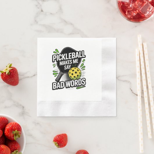 Funny Pickleball Makes Me Say Bad Words Serviette (Beispiel)