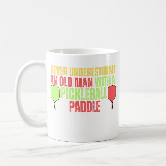 Funny Pickleball Mens Tshirts | Pickleball Kaffeetasse (Links)