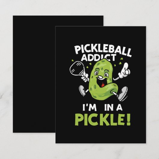 Funny-Pickleball Mitteilungskarte (Vorne/Hinten)