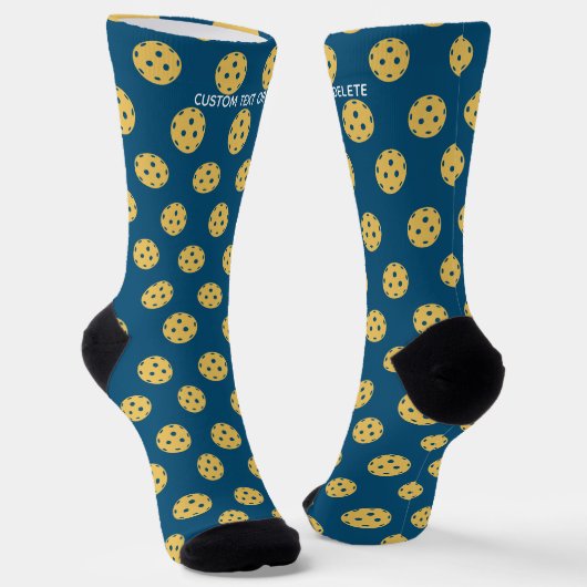 Funny Pickleball Muster Personalisierter benutzerd Socken (Gewinkelt)
