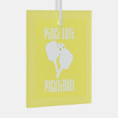 Funny Pickleball Ornament Aus Glas (Vorderseite Rechts)