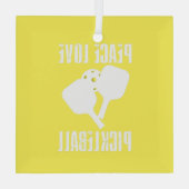 Funny Pickleball Ornament Aus Glas (Rückseite)