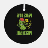 Funny Pickleball Ornament Aus Glas (Rückseite)