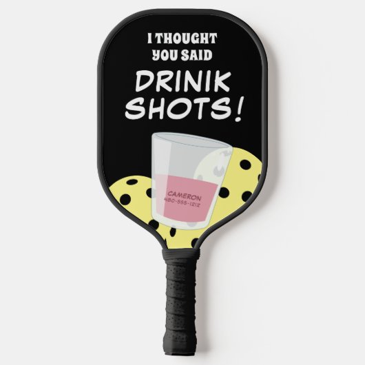 Funny Pickleball Paddle Drink Shots (Rückseite)
